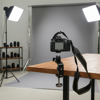 Simock Support de bureau à vis 1/4 avec rotule et pince en C pour caméra, idéal pour le vlogging, le streaming en direct, la photographie en studio et la lumière de studio - Accessoire de studio photo