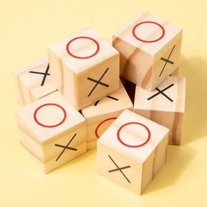HOYE CRAFTS new design Party Set Toy gioco da tavolo in legno tic tac toe in legno con scatola portaoggetti - Product Image 5