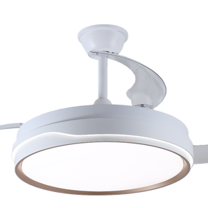 NUEVO Ventilador de Techo Retráctil Silencioso de 3 Aspas y 6 Velocidades con Control Remoto Inteligente y Temporizador, con Luz para Comedor - Product Image 1