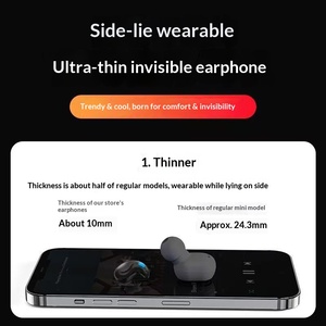 Écouteurs intra-auriculaires mini invisibles les plus vendus, port confortable, appels HD, Bluetooth 5.4, Stéréo HiFi, Longue autonomie, Casque universel - Product Image 4