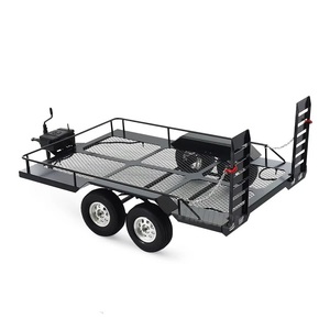 <span class=keywords><strong>Kit</strong></span> de remorque à double essieu en métal pour camion <span class=keywords><strong>RC</strong></span> 1/10 Axial SCX10 TRX4 TRX6 Redcat GEN8 RGT 86100 SMT <span class=keywords><strong>Tamiya</strong></span> CC01 - Product Image 2