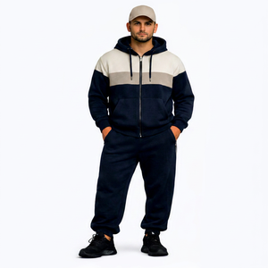 Nouvelle conception vintage, écologique, imprimé hiver, léger, haute qualité, OEM, vente en gros, ensemble sweat-shirt et pantalon de survêtement unisexe pour homme (2 pièces) - Product Image 1