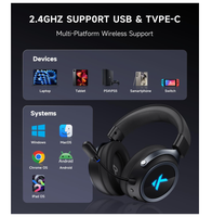 Auriculares Inalámbricos para Juegos MCHOSE X9, 2.4G USB, Sonido Envolvente 7.1, Controlador de 53 mm, Baja Latencia, Micrófono con Cancelación de Ruido, RGB