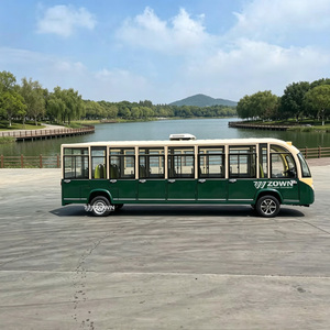 Bus électrique de tourisme entièrement fermé bicolore grande capacité pour excursions panoramiques en groupe - Product Image 1