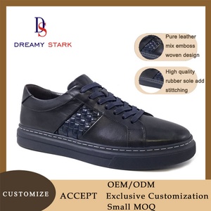 Chaussures de mariage pour hommes en cuir de vache véritable de haute qualité, embossées, tissées, avec logo personnalisé, faites à la main, à lacets, style mode - Product Image 5