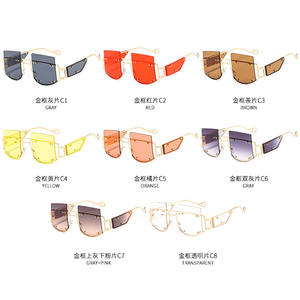 Venta al por mayor Rihanna T850 INS Gafas de Sol de moda Unisex Metal Punk Moda UV400 Lentes Aleación y PC Marco Gafas de sol - Product Image 3