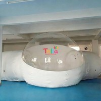 Cabine à monnaie gonflable portable en PVC, machine à billets gonflable, cube à bulles commercial