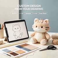 Peluche personnalisée OEM ODM, poupée en peluche douce fabriquée selon vos motifs, pour cadeau, collection, promotion