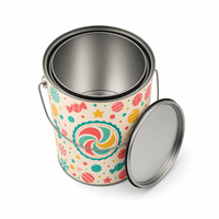Boîte ronde en fer blanc personnalisée avec couvercle pour bonbons, biscuits, chocolats, noix, grains de café – Emballage en vrac OEM/ODM