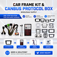 Solution complète : cadre d'autoradio, cadre en plastique pour autoradio, faisceau de câbles, boîtier Canbus, boîtier de décodage, façade de cadre d'autoradio pour Toyota VW Lexus