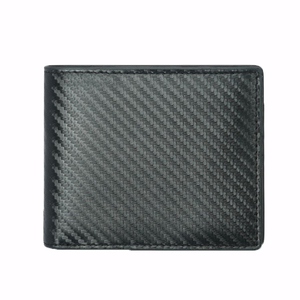 Portefeuille en cuir véritable pour hommes, porte-cartes de crédit, avec protection RFID, en fibre de carbone, tendance, vente en gros - Product Image 3