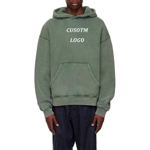 <span class=keywords><strong>Sweat</strong></span>-<span class=keywords><strong>shirt</strong></span> à capuche en molleton de coton pour homme, Logo personnalisé, <span class=keywords><strong>poche</strong></span> <span class=keywords><strong>kangourou</strong></span>, surdimensionné - Product Image 3