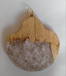 Nuevo collar con colgante individual con madera o resina, accesorio de moda, Color personalizado, joyería de la mejor calidad para mujer - Product Image 3