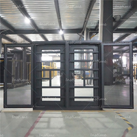 Ventana de Estilo Industrial Instime Crittall, Diseño de Ventana de Acero Antiguo, Ventana Abatible de Aluminio con Marco Delgado y Rotura de Puente Térmico