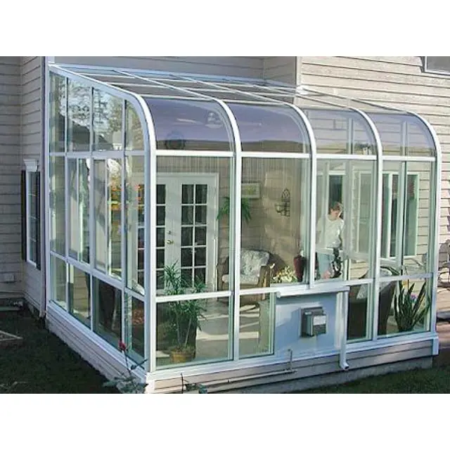 Cam prefabrik sunroom kış bahçesi sunroom alüminyum sunroom ev
