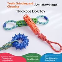Jouet pour chien en TPR, best-seller transfrontalier, nœuds résistants aux morsures, anneau de nettoyage dentaire, pour Golden Retriever, usage quotidien interactif