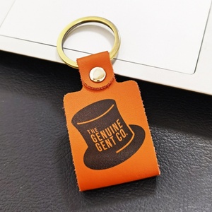 Leather Keychain Factory Laser Logo Metal and Leather Key Chain <b>Holder</b> Key Ring Custom Car Logo PU Leather Keychain - Product Image 1