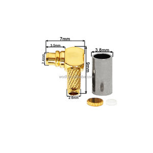 Латунный разъем MMCX (штекер) угловой 90° для коаксиального кабеля RF (<span class=keywords><strong>RG316</strong></span>, LMR100, <span class=keywords><strong>RG174</strong></span>) – адаптер для FPV, Wi-Fi антенн, сетей и удлинительных кабелей - Product Image 3