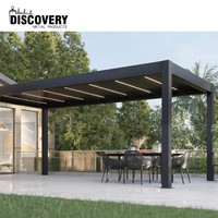 Pavillon de jardin autoportant en alliage d'aluminium de qualité supérieure, écologique, avec système de drainage intégré avancé pour spa