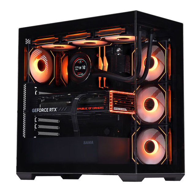 OEM Mid Tower PC Chassis Cabinet Computer Casing Full View Gaming Computer Cases with Dual Tempered Glass Panel