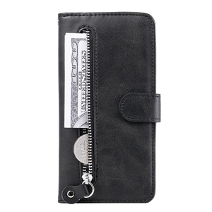 Pour <span class=keywords><strong>Sony</strong></span> <span class=keywords><strong>Xperia</strong></span> 10 VI 2024 Zipper Design porte-carte portefeuille étui de téléphone, livre étui à rabat sac pour Redmi Turbo 3 5G - Product Image 2
