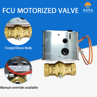 Vanne motorisée FCU à déconnexion rapide en laiton, 2 voies, AC220V, DN15-DN25, pour coupure de débit d'eau de climatisation, service OEM disponible