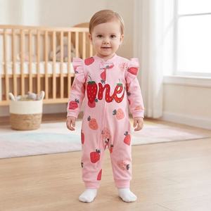 Pelele <span class=keywords><strong>de</strong></span> manga larga con volantes para bebé, mono <span class=keywords><strong>de</strong></span> algodón suave <span class=keywords><strong>de</strong></span> doble cara para recién nacido, pijama <span class=keywords><strong>enterizo</strong></span> para niña pequeña - Product Image 3