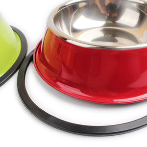 Multicolorido Atacado Antiderrapante Aço Inoxidável <span class=keywords><strong>Pet</strong></span> Cat <span class=keywords><strong>Dog</strong></span> Food <span class=keywords><strong>Bowl</strong></span> para <span class=keywords><strong>Pet</strong></span> - Product Image 5