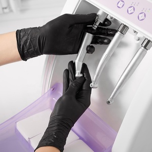 Guantes de Examen de Nitrilo Sin Látex, Puntas de los Dedos Texturizadas Antideslizantes, 4 mil, Desechables, Sin Polvo, Negros, para Uso Médico - Product Image 3