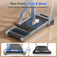 Caminadora Multifuncional con Pantalla LED, Todas las Métricas de Entrenamiento, Inclinación, Tiempo, Pasos, Distancia, Plegable, Motor Silencioso, Ejercicio Físico en Casa