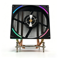 4HW-12B-9YNDG1 120mm CPU Cooler 4 Heatpipe ARGB PWM Fan Quiet Heatsink Sync RGB for Intel LGA1700/1851 AMD AM4 AM5