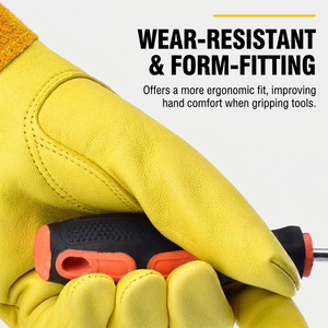 <b>Long</b> Leather Cowhide Leather Work <b>Gloves</b> Arm Protection Thorn-Resistant Gardening Mitts Animal Anti-bite Scratch Safety <b>Gloves</b> - Product Image 3