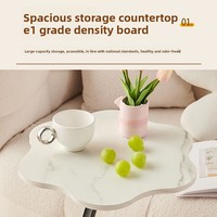 Mini table console ronde moderne en bois massif avec rangement et structure en fer pour petit appartement, salon, hôtel, villa