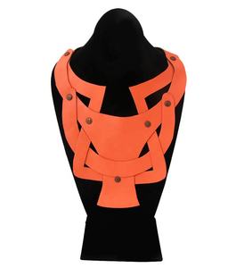 Collar Vintage de Cuero de Imitación, Gargantilla de Hombro, Collar Étnico, Hecho a Mano - Product Image 3