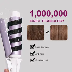 2024 sıcak satış kuaför ekipmanları çok fonksiyonlu seramik kaplama bukle makinesi sıcaklık saç bigudi
