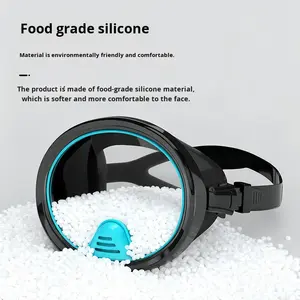 Masque de <span class=keywords><strong>plongée</strong></span> HD à large cadre, style nouveau, avec protection oculaire, en silicone, à fenêtre unique, étanche, pour la natation - Product Image 2