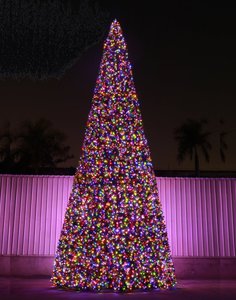 PE Pvc ticari Led açık yapay mutlu dev orta noel masa akın Xmas ağacı süslemeleri Outdoor açık - Product Image 2