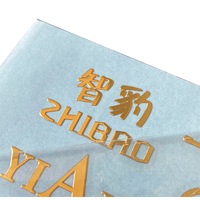 Autocollant personnalisé en vinyle promotionnel avec feuille d'or transparente, adhésif imperméable pour l'artisanat, les cadres photo, les bougies