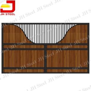 De Madera de bambú de relleno Panel lateral tabiques separadores de Metal puesto caballo con alimentadores - Product Image 2