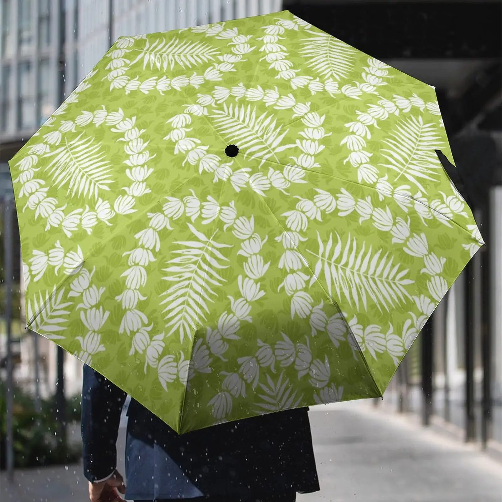 Talep üzerine özel baskı seyahat yağmurlu güneşli 3 katlanır şemsiyeler Logo ile Foldable ke katlanabilir şemsiye