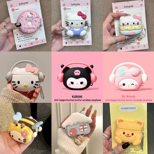 เคสลายการ์ตูนน่ารักสำหรับ <span class=keywords><strong>airpods</strong></span> <span class=keywords><strong>Pro</strong></span> 2, 3D ลายการ์ตูนอะนิเมะสำหรับ <span class=keywords><strong>airpods</strong></span> <span class=keywords><strong>Pro</strong></span> 1 2 Air pods 3เคสซิลิโคนนิ่ม - Product Image 1