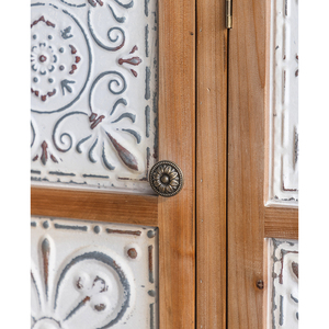 Meubles de cuisine de rangement de Style rustique de ferme fleur blanche porte sculptée buffet en bois armoire avec <span class=keywords><strong>tiroirs</strong></span> pour salon - Product Image 5