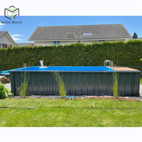 Magic House usine conteneur de piscine préfabriqué 20ft 40ft conteneur d'expédition piscines pour piscine extérieure hors sol