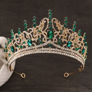 Couronnes de mariée vintage baroque en cristal BPhne, <span class=keywords><strong>diadème</strong></span> de concours de beauté en strass, diadèmes de mariage - Product Image 3