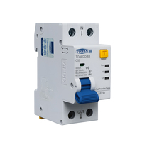 Dispositif de détection d'arc électrique TOMZN AFDD, disjoncteur différentiel RCBO 2P, protection contre les fuites de courant résiduel, protection contre les courts-circuits et les surcharges