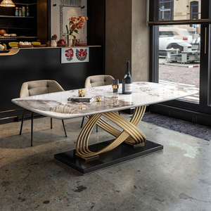 Bắc Âu sang trọng sang trọng thiết kế độc đáo bàn ăn hình chữ nhật và ghế - Product Image 3