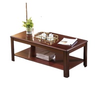 Table à manger basse en bois massif simple assemblage facile Table à thé de bureau de mode moderne rectangulaire