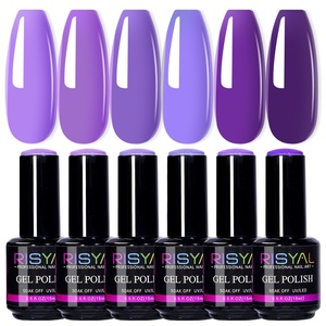 RISYAL ยาทาเล็บเจลสีพื้นแบบไม่ซ้ำกัน 15 มล. รุ่นใหม่สีม่วง รุ่น RL2316 ได้รับการรับรองจาก Zhejiang G Makeup - Product Image 5