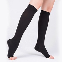 Chaussettes de compression à bout ouvert pour femmes et hommes CCL2 – Bas de contention montants pour la circulation, les infirmières, les femmes enceintes et les voyages