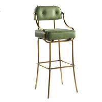 Chaise de bar pivotante réglable de style nordique, luxe léger, minimaliste moderne, dossier haut, en cuir PU, pieds en acier inoxydable, pour bar à domicile